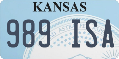 KS license plate 989ISA