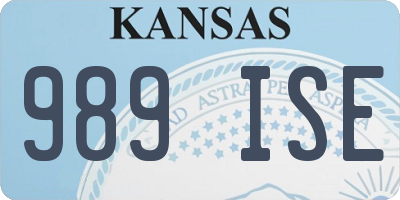 KS license plate 989ISE