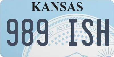 KS license plate 989ISH