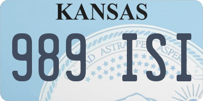 KS license plate 989ISI