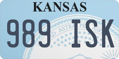 KS license plate 989ISK