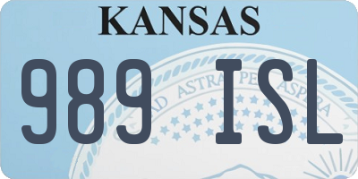 KS license plate 989ISL