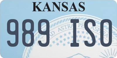 KS license plate 989ISO