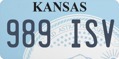 KS license plate 989ISV