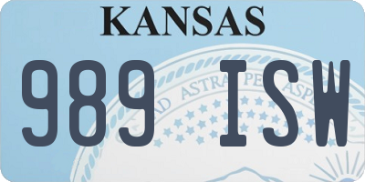 KS license plate 989ISW