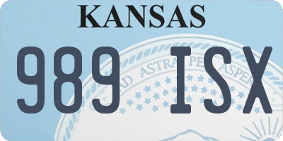 KS license plate 989ISX