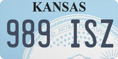 KS license plate 989ISZ