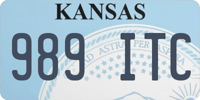 KS license plate 989ITC