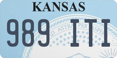 KS license plate 989ITI
