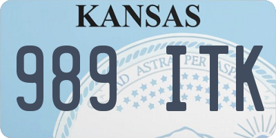 KS license plate 989ITK