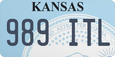 KS license plate 989ITL