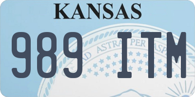 KS license plate 989ITM