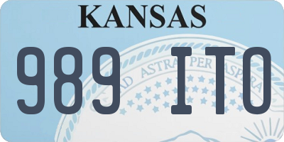 KS license plate 989ITO