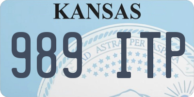 KS license plate 989ITP