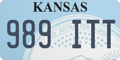 KS license plate 989ITT