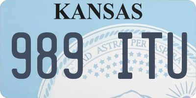 KS license plate 989ITU
