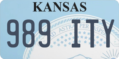 KS license plate 989ITY