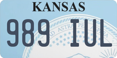 KS license plate 989IUL