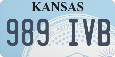 KS license plate 989IVB