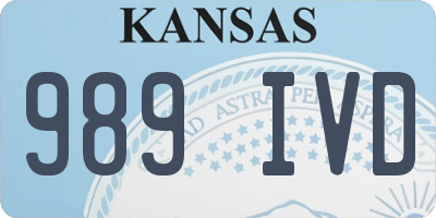 KS license plate 989IVD