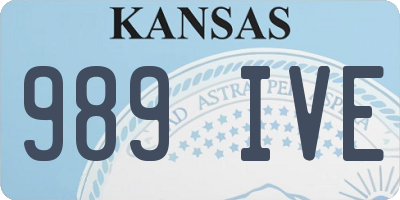KS license plate 989IVE