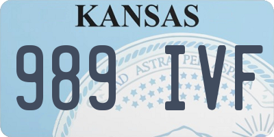 KS license plate 989IVF