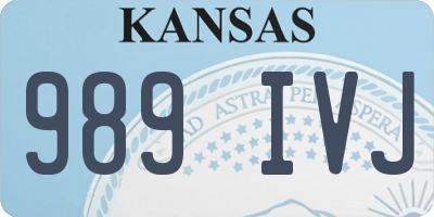 KS license plate 989IVJ