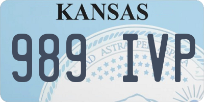 KS license plate 989IVP