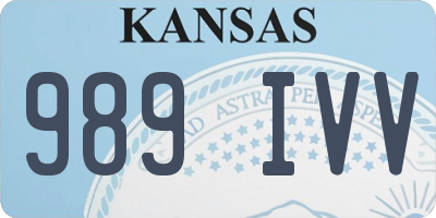 KS license plate 989IVV