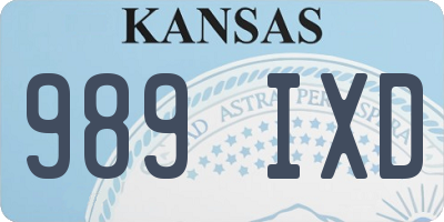 KS license plate 989IXD