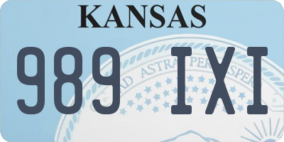 KS license plate 989IXI