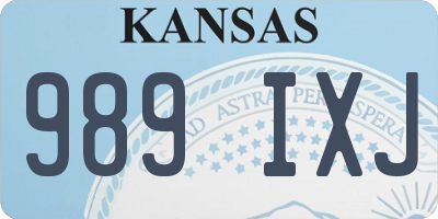 KS license plate 989IXJ