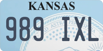 KS license plate 989IXL