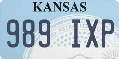 KS license plate 989IXP