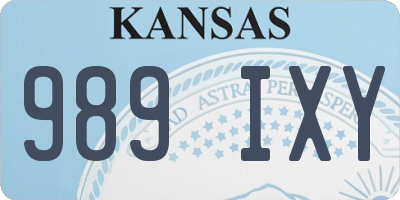 KS license plate 989IXY