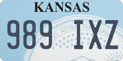 KS license plate 989IXZ