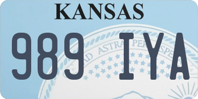 KS license plate 989IYA