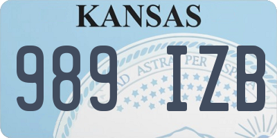 KS license plate 989IZB
