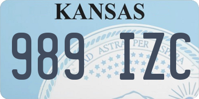 KS license plate 989IZC