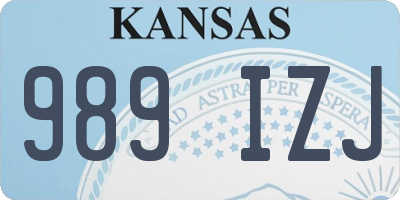 KS license plate 989IZJ