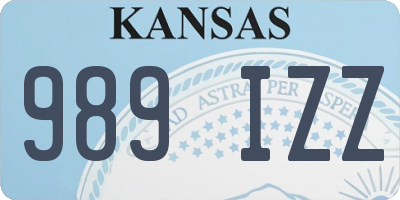 KS license plate 989IZZ