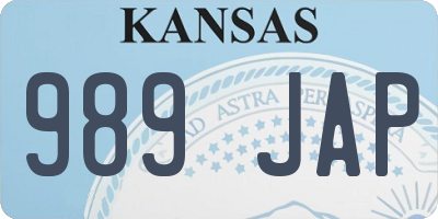 KS license plate 989JAP
