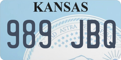 KS license plate 989JBQ