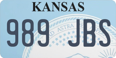 KS license plate 989JBS