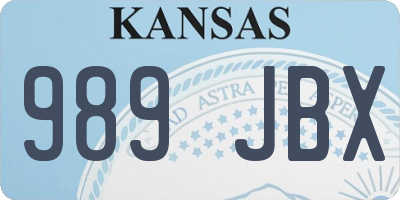 KS license plate 989JBX