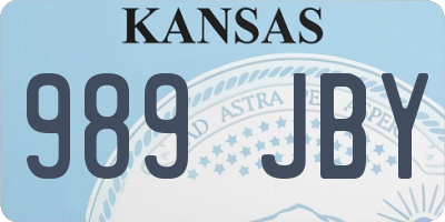 KS license plate 989JBY
