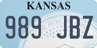 KS license plate 989JBZ