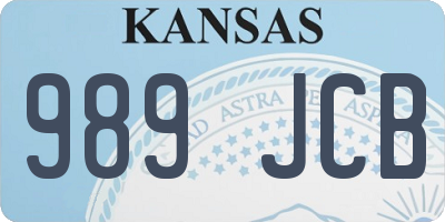 KS license plate 989JCB