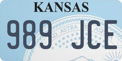 KS license plate 989JCE