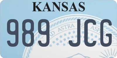KS license plate 989JCG